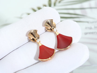 [⭐Shinejoy]DREAM Carnelian PINK GOLD EARRINGS