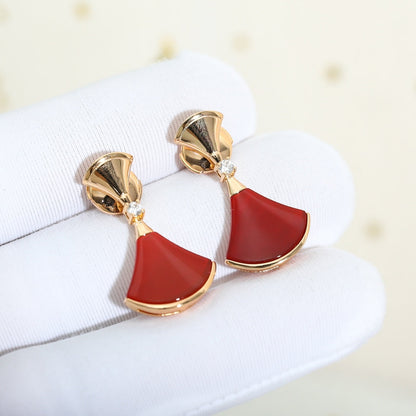 [⭐Shinejoy]DREAM Carnelian PINK GOLD EARRINGS