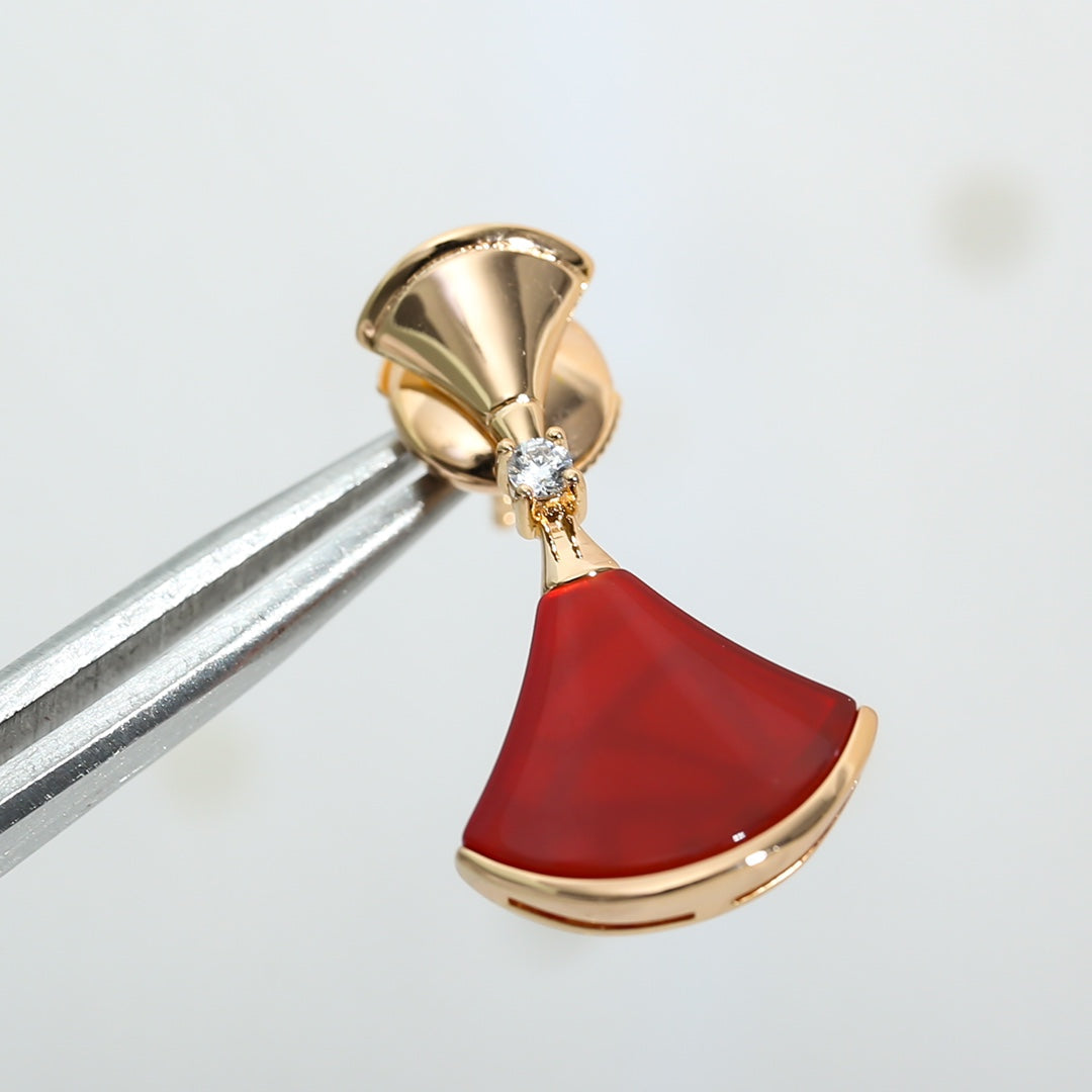[⭐Shinejoy]DREAM Carnelian PINK GOLD EARRINGS