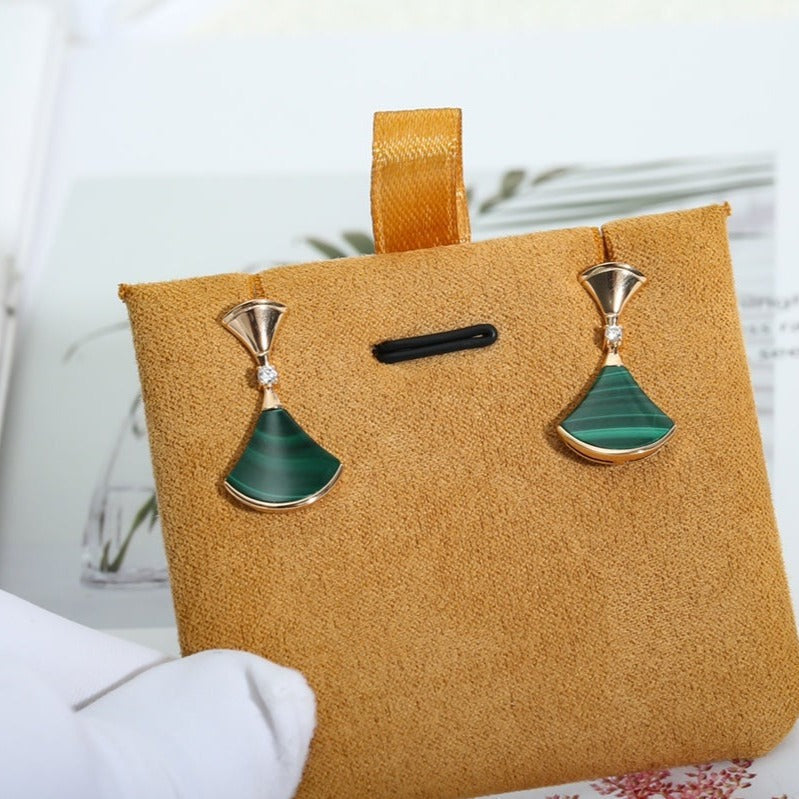 [⭐Shinejoy]DREAM MALACHITE PINK GOLD EARRINGS