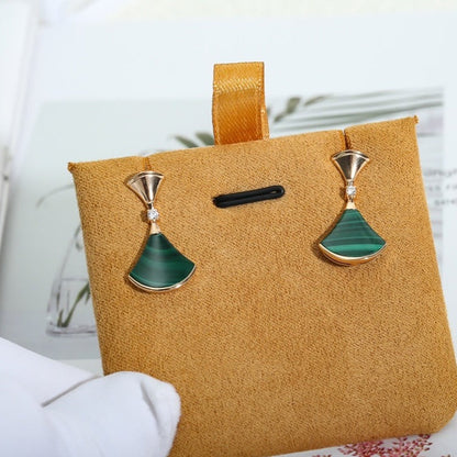 [⭐Shinejoy]DREAM MALACHITE PINK GOLD EARRINGS