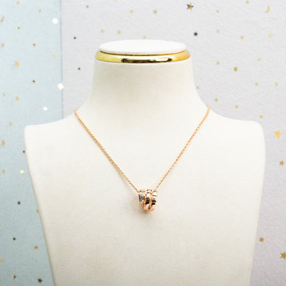 [⭐Shinejoy]SERPENTI PINK GOLD NECKLACE DIAMOND