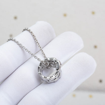 [⭐Shinejoy]SERPENTI SILVER NECKLACE DIAMOND