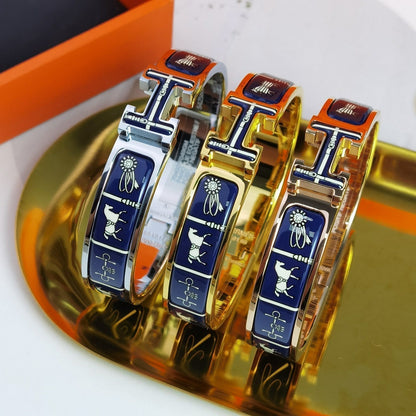 [Shinejoy]H COUVERTURES DARK BLUE BRACELET