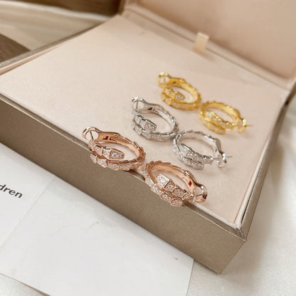 [⭐Shinejoy]SERPENTI EARRINGS DIAMOND