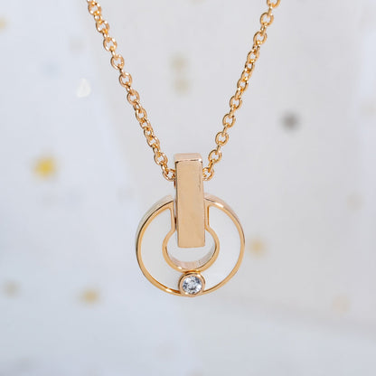 [⭐Shinejoy]GARI NECKLACE PINK GOLD MOP