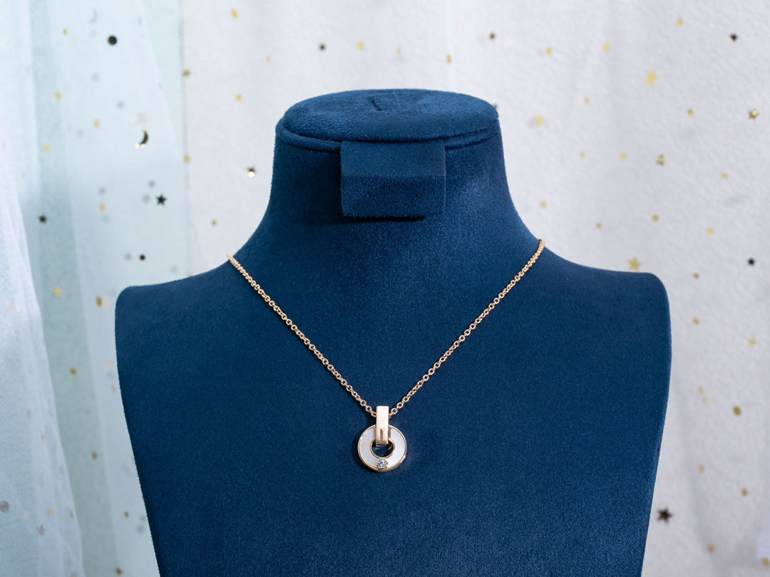 [⭐Shinejoy]GARI NECKLACE PINK GOLD MOP
