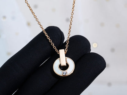 [⭐Shinejoy]GARI NECKLACE PINK GOLD MOP