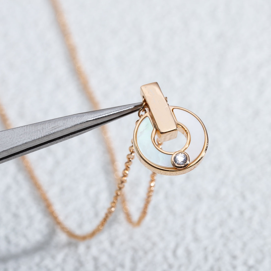 [⭐Shinejoy]GARI NECKLACE PINK GOLD MOP