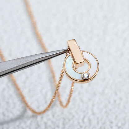 [⭐Shinejoy]GARI NECKLACE PINK GOLD MOP