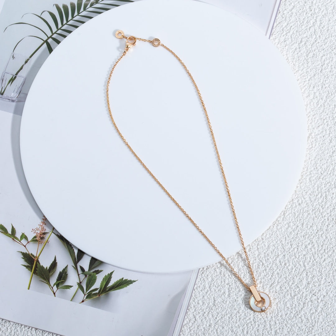 [⭐Shinejoy]GARI NECKLACE PINK GOLD MOP