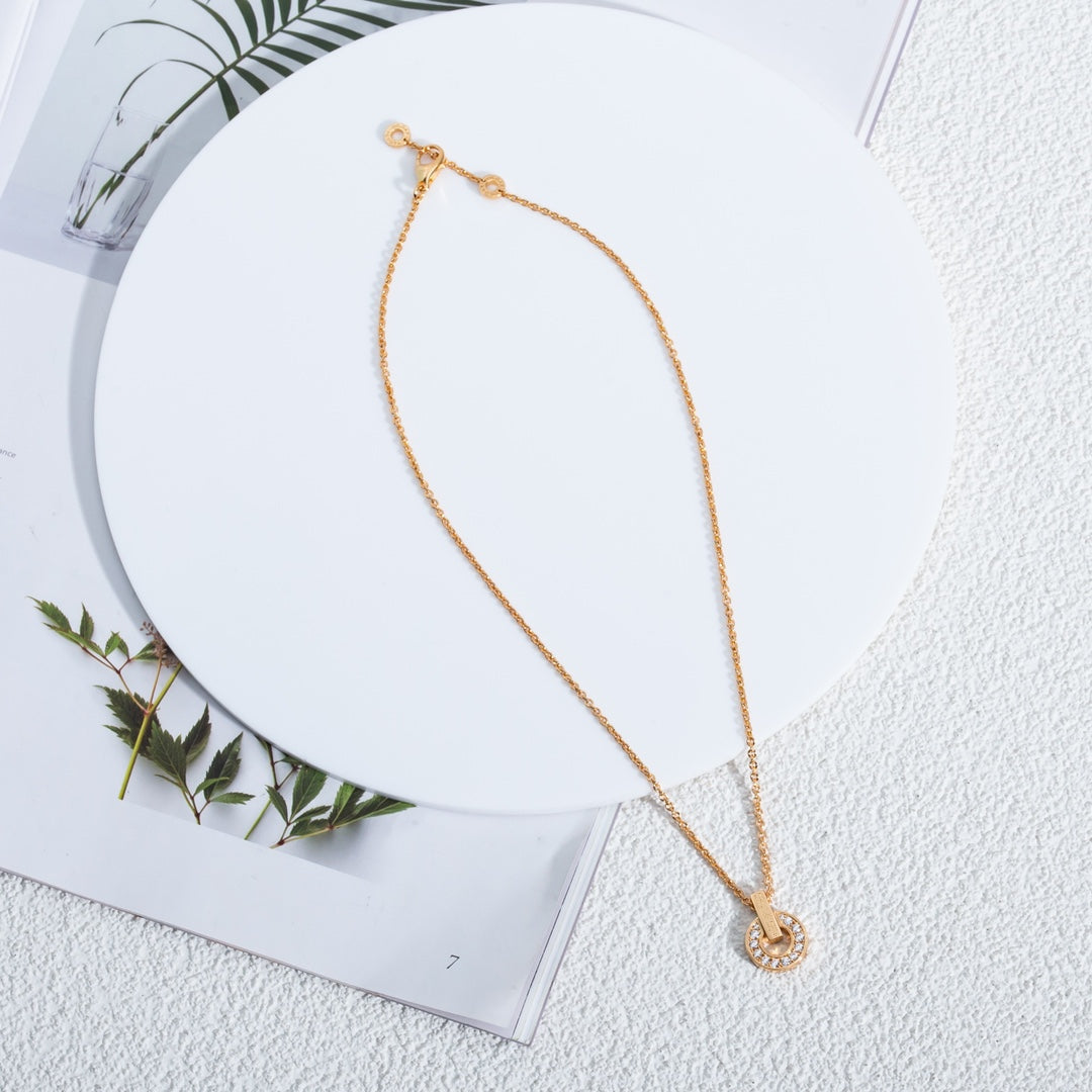 [⭐Shinejoy]GARI NECKLACE PINK GOLD DIAMOND
