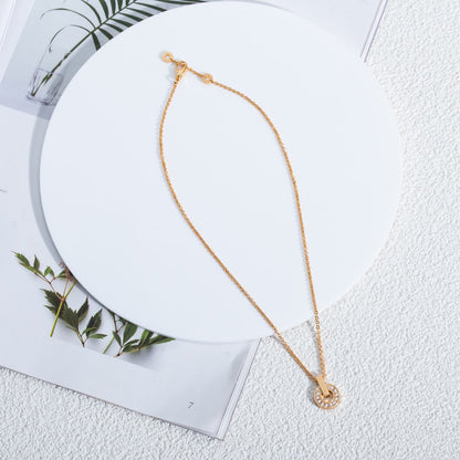 [⭐Shinejoy]GARI NECKLACE PINK GOLD DIAMOND