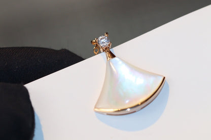[⭐Shinejoy]DREAM NECKLACE WHITE MOP PINK GOLD 1 DIAMOND
