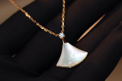 [⭐Shinejoy]DREAM NECKLACE WHITE MOP PINK GOLD 1 DIAMOND