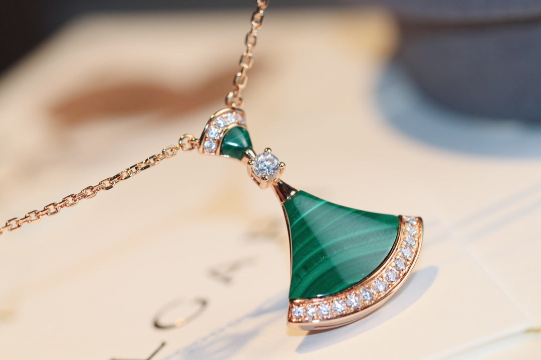 [⭐Shinejoy]DREAM NECKLACE MALACHITE DIAMOND