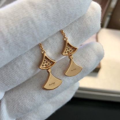 [⭐Shinejoy]DREAM EARRINGS 3 MOTIFS DIAMOND MOP PINK GOLD