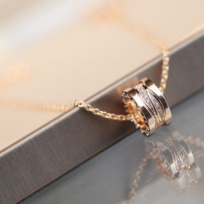 [⭐Shinejoy]ZERO 1 PINK GOLD DIAMOND NECKLACE