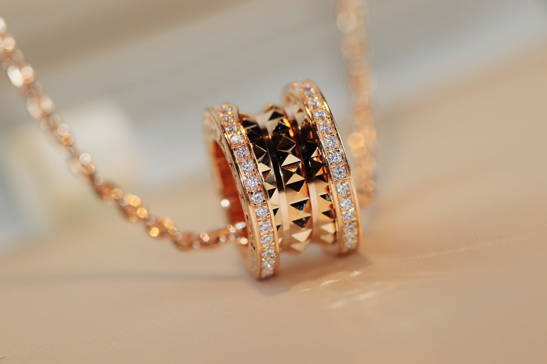 [⭐Shinejoy]ZERO 1 ROCK PEDANT PINK GOLD NECKLACE