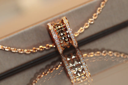 [⭐Shinejoy]ZERO 1 ROCK PEDANT PINK GOLD NECKLACE