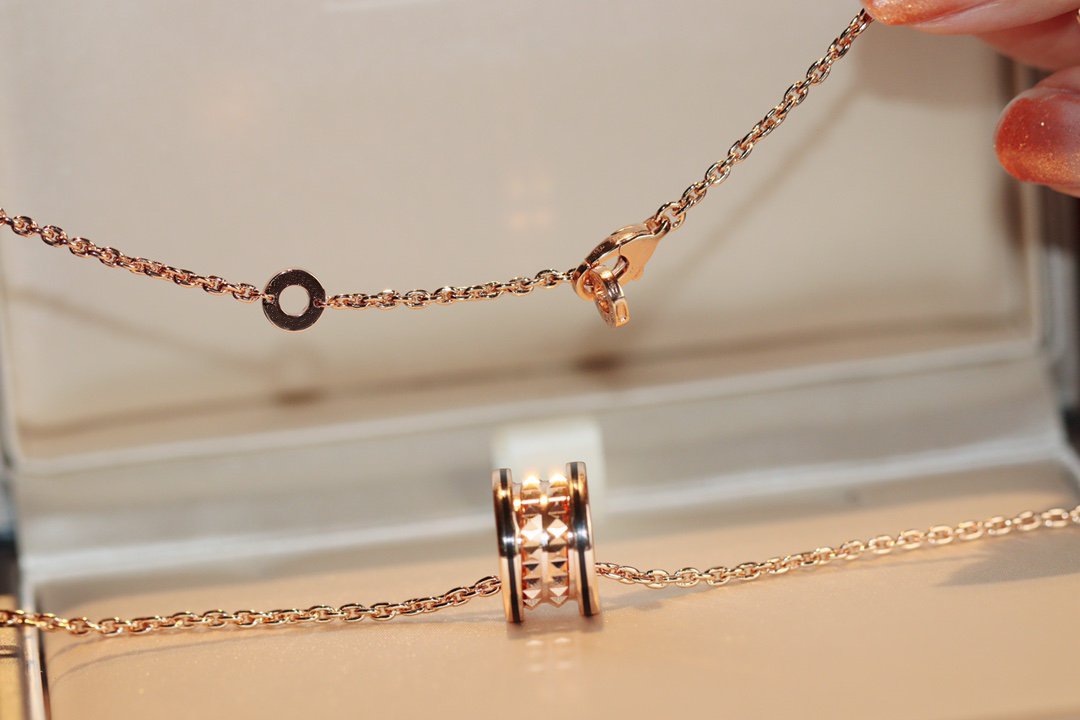 [⭐Shinejoy]ZERO 1 ROCK PEDANT PINK GOLD BLACK NECKLACE