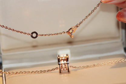 [⭐Shinejoy]ZERO 1 ROCK PEDANT PINK GOLD BLACK NECKLACE