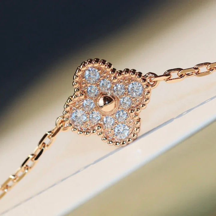 [Shinejoy]CLOVER 20 MOTIFS LASER DIAMOND NECKLACE