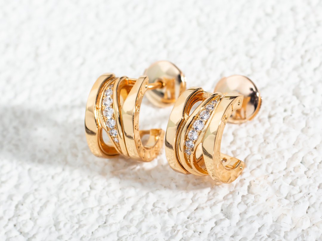 [⭐Shinejoy]ZERO 1 PINK GOLD DIAMONDS EARRINGS