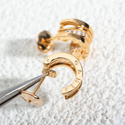 [⭐Shinejoy]ZERO 1 PINK GOLD DIAMONDS EARRINGS
