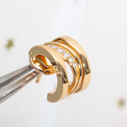 [⭐Shinejoy]ZERO 1 PINK GOLD DIAMONDS EARRINGS