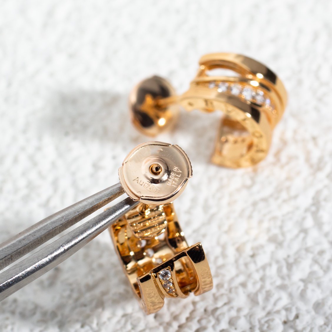 [⭐Shinejoy]ZERO 1 PINK GOLD DIAMONDS EARRINGS