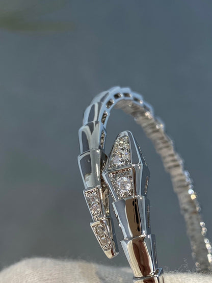 [⭐Shinejoy]SERPENTI BRACELET DIAMONDS SILVER