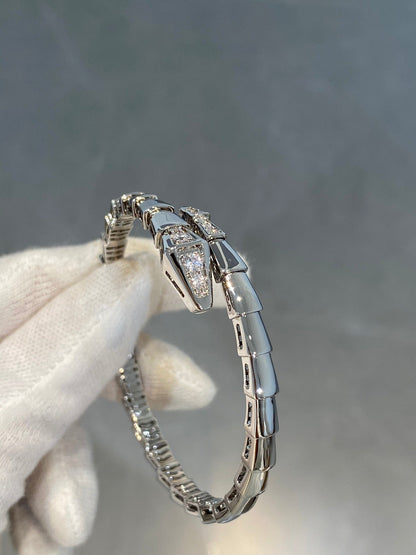 [⭐Shinejoy]SERPENTI BRACELET DIAMONDS SILVER