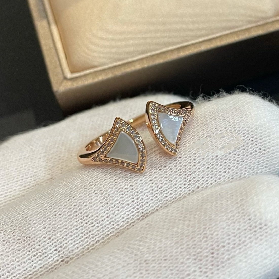 [⭐Shinejoy]DREAM MOP DIAMOND OPEN RING