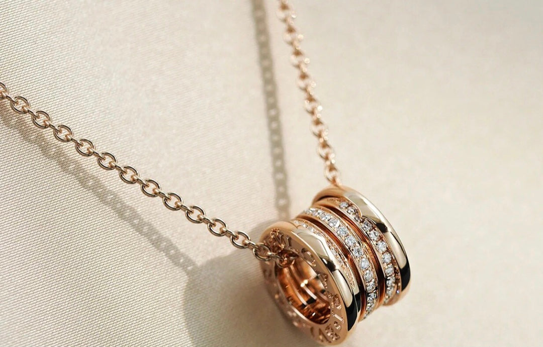 [⭐Shinejoy]ZERO 1 PINK GOLD DIAMOND NECKLACE
