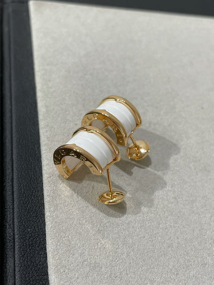 [⭐Shinejoy]ZERO 1 PINK GOLD CERAMIC EARRINGS