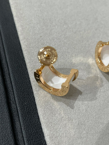 [⭐Shinejoy]ZERO 1 PINK GOLD CERAMIC EARRINGS