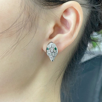 [⭐Shinejoy]SERPENT DIAMOND STUD EARRINGS
