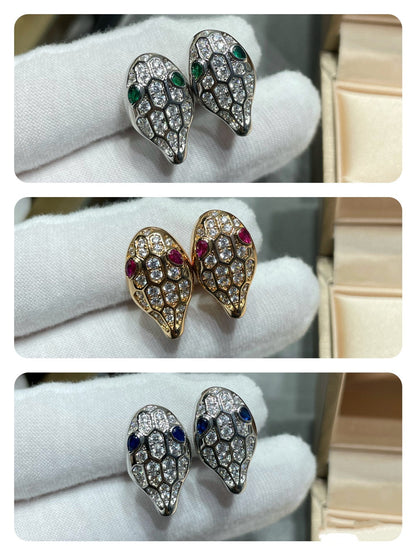 [⭐Shinejoy]SERPENT DIAMOND STUD EARRINGS