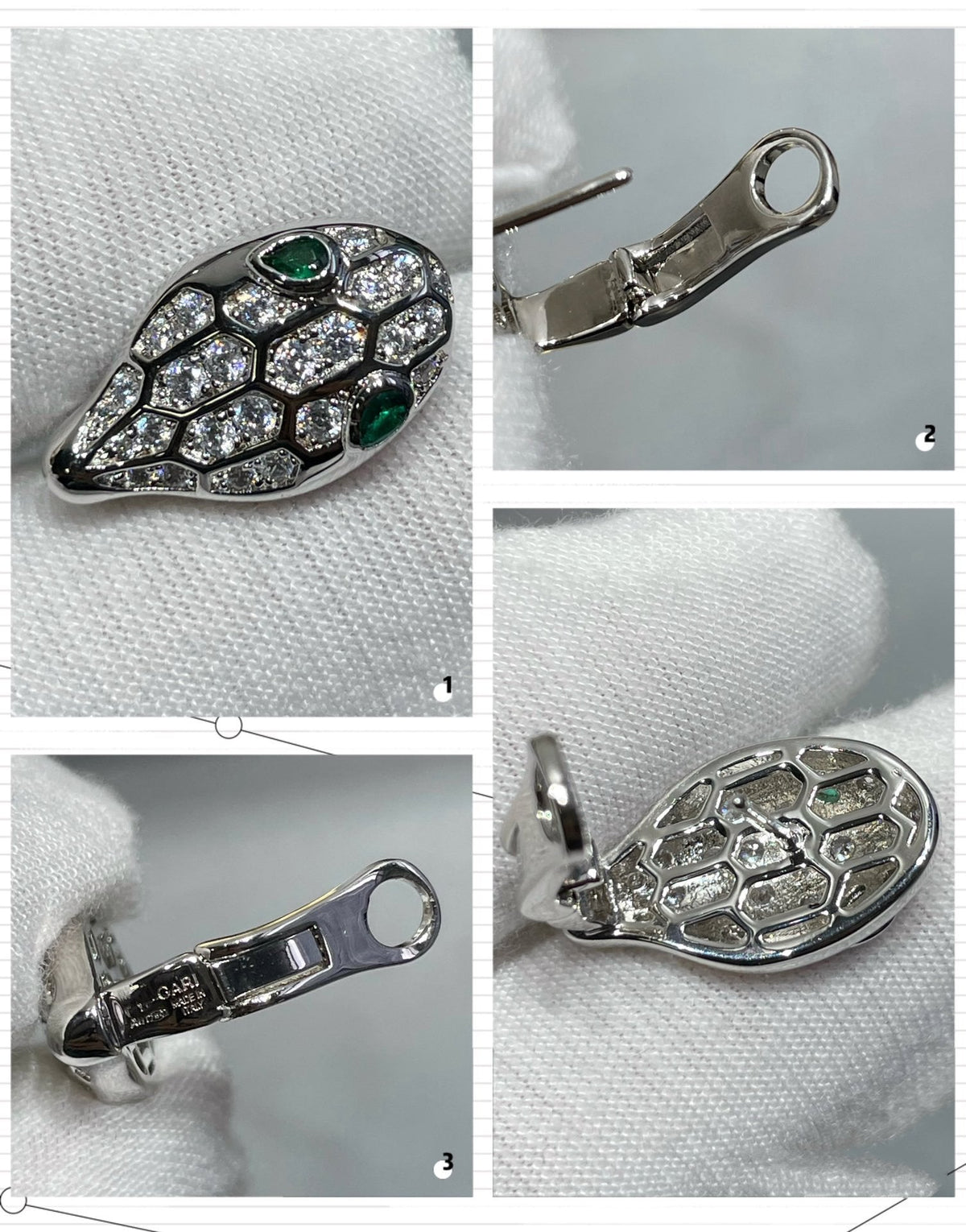 [⭐Shinejoy]SERPENT DIAMOND STUD EARRINGS