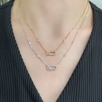 [⭐Shinejoy]MOVE UNO DIAMOND NECKLACE