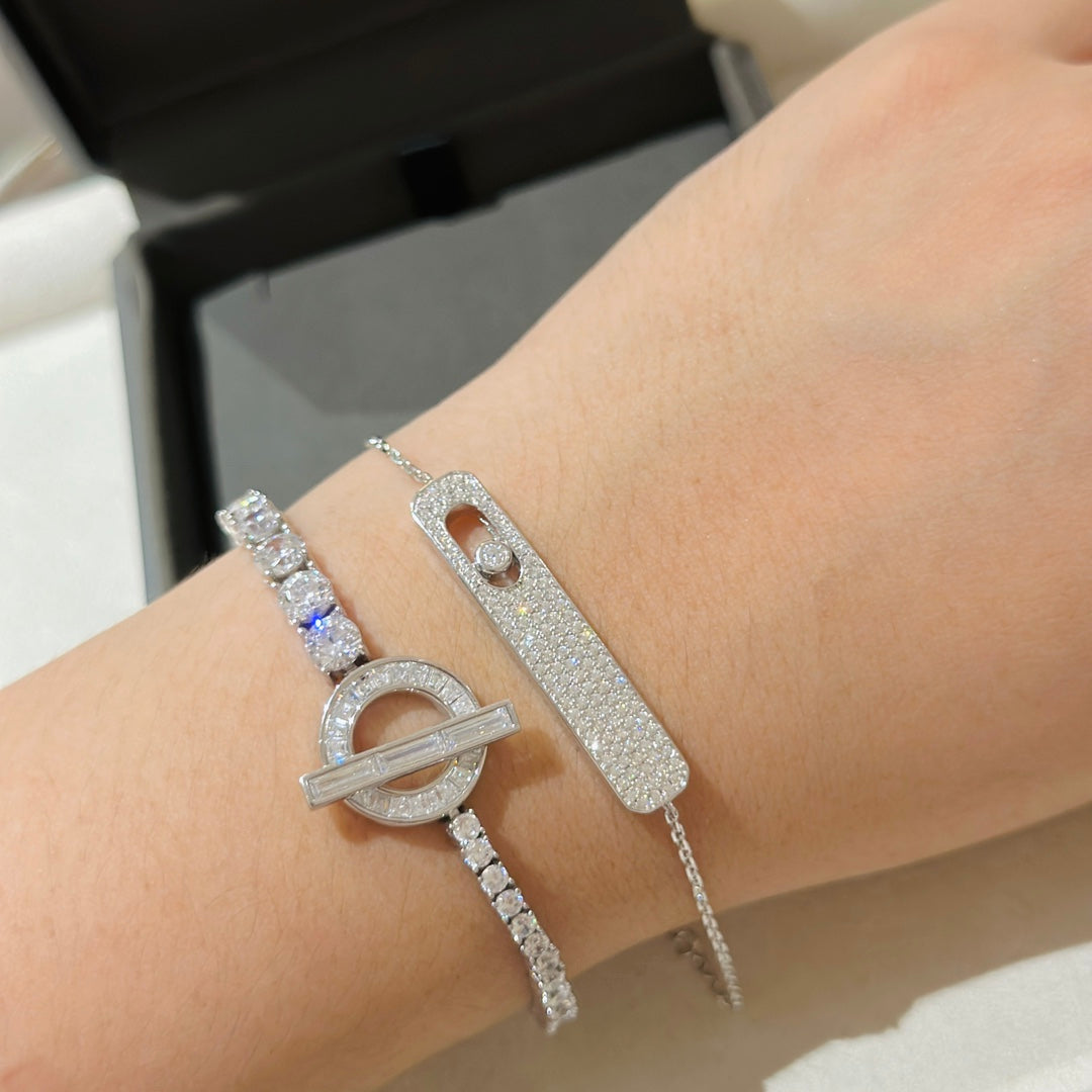 [⭐Shinejoy]MOVE CLASSIQUE DIAMOND PAVED BRACELET