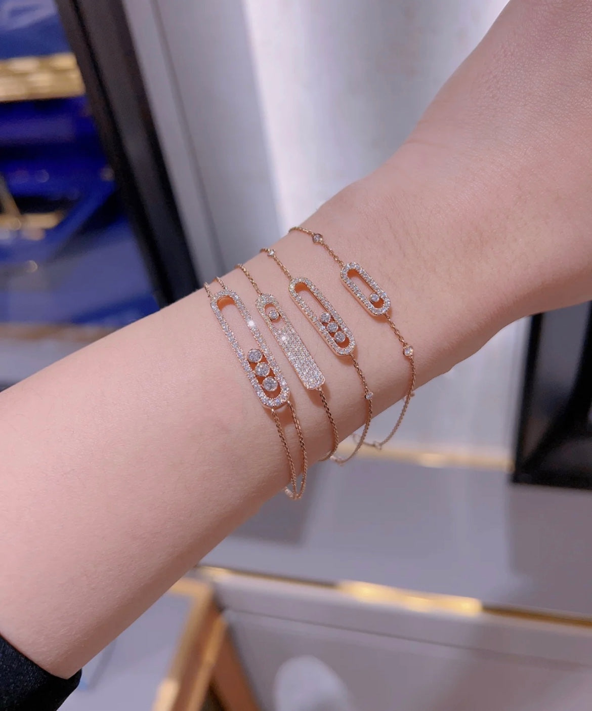 [⭐Shinejoy]MOVE CLASSIQUE DIAMOND PAVED BRACELET