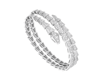 [⭐Shinejoy]SERPENTI BRACELET SILVER DIAMOND DOUBLE ROW