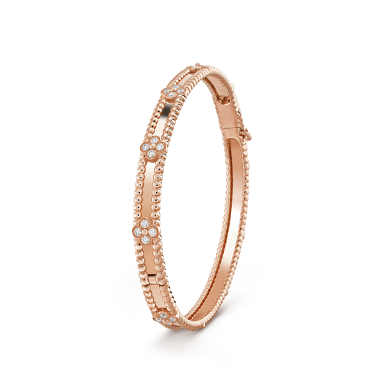 [⭐Shinejoy]CLOVER BRACELET 4MM DIAMONDS