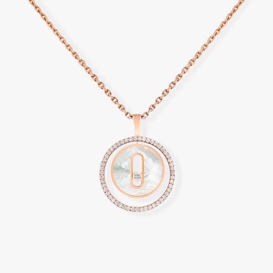 [⭐Shinejoy]Demo MOVE 1 DIAMOND WHITE MOTHER OF PEARL PINK GOLD DIAMOND NECKLACE