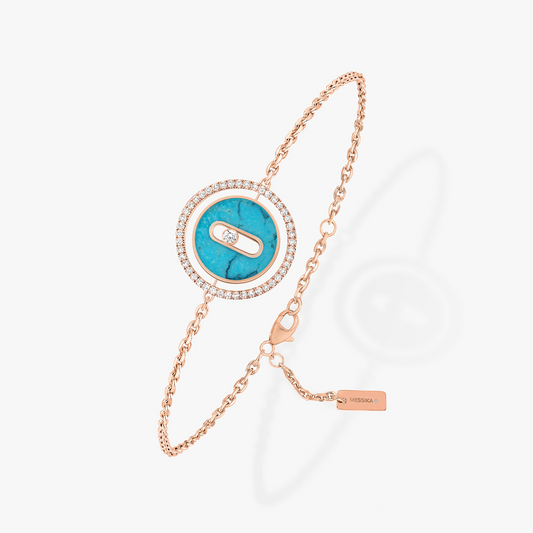 [⭐Shinejoy]Demo MOVE TURQUOISE PINK GOLD DIAMOND BRACELET