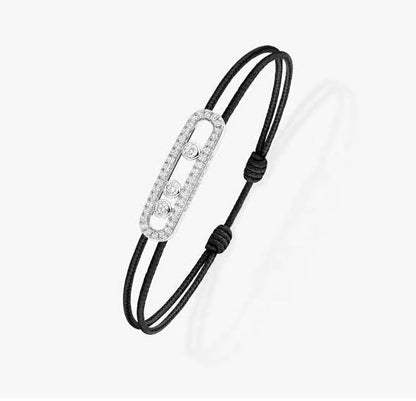 [⭐Shinejoy]Messika Care(s) pink cord pavé bracelet