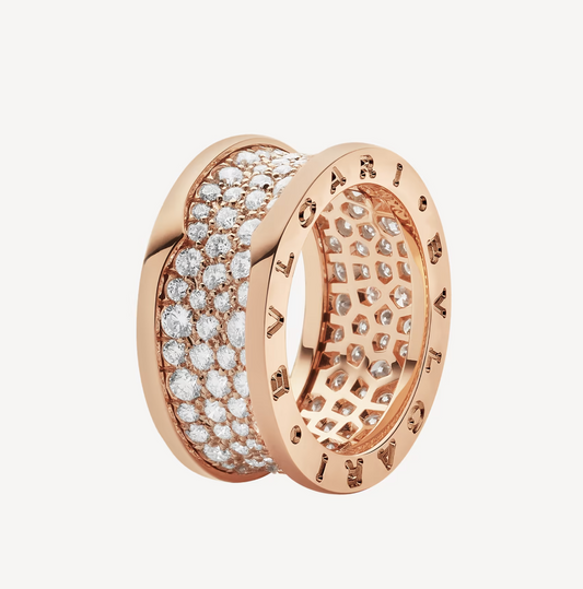 [⭐Shinejoy]ZERO 1 WITH PAVED DIAMONDS ON THE SPIRAL RING