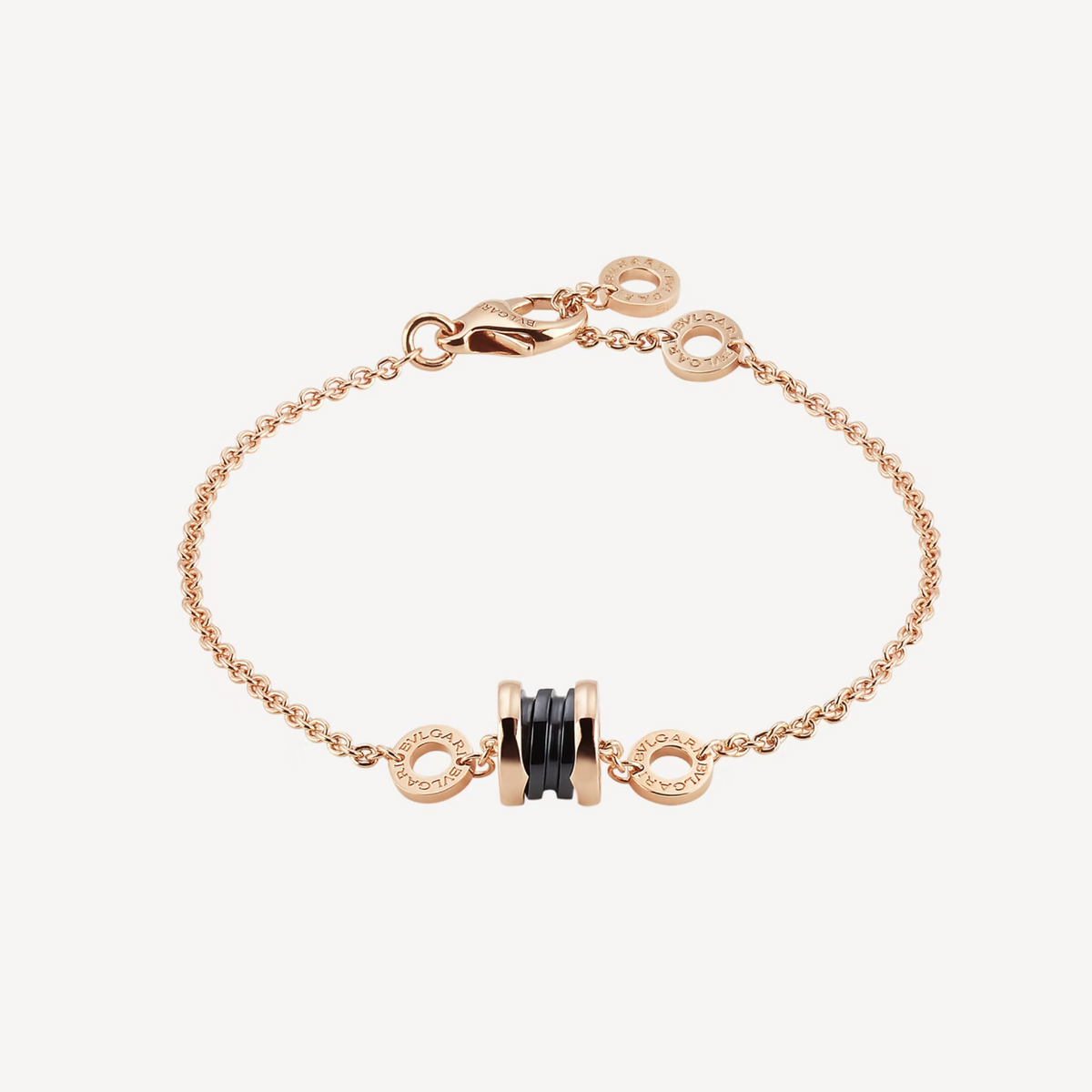 [⭐Shinejoy]ZERO 1 SOFT PINK GOLD AND BLACK CERAMIC BRACELET